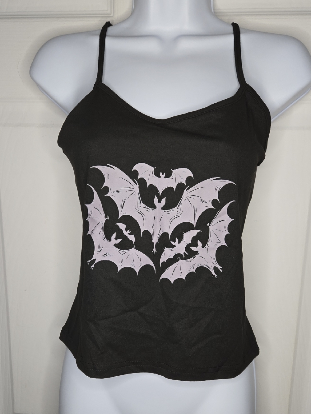 Black Gothic Bat Cami Tank XL